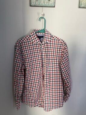 Tommy Hilfiger Red, White & Blue Plaid Button-Up Shirt